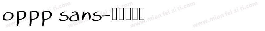 oppp sans字体转换